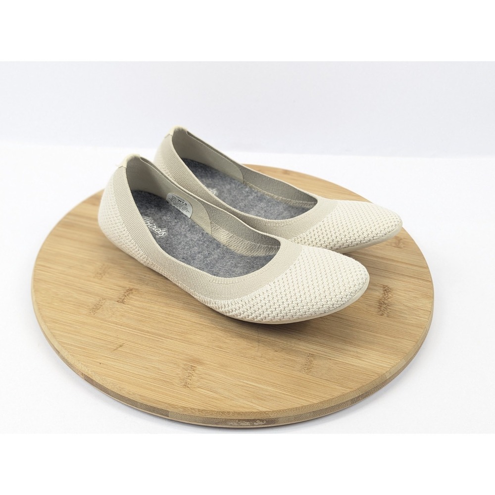Allbirds Tree Breezers Lightweight Flats Slip On Shoes Womans 7.5 Tan Ballet